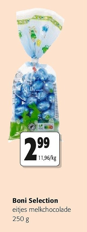 Boni Selection eitjes melkchocolade 250 g