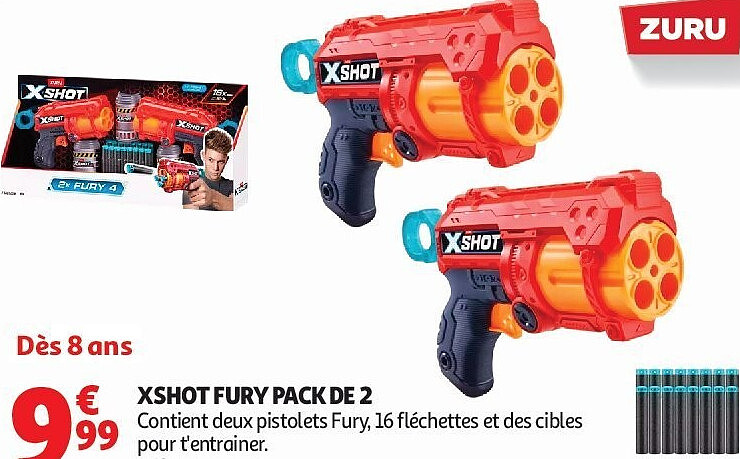 XShot Fury pack de 2