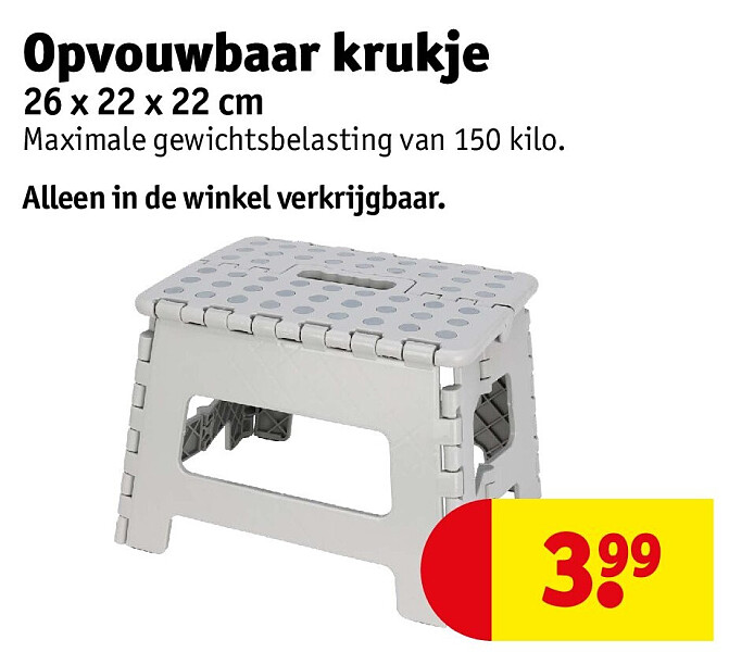 Opvouwbaar krukje