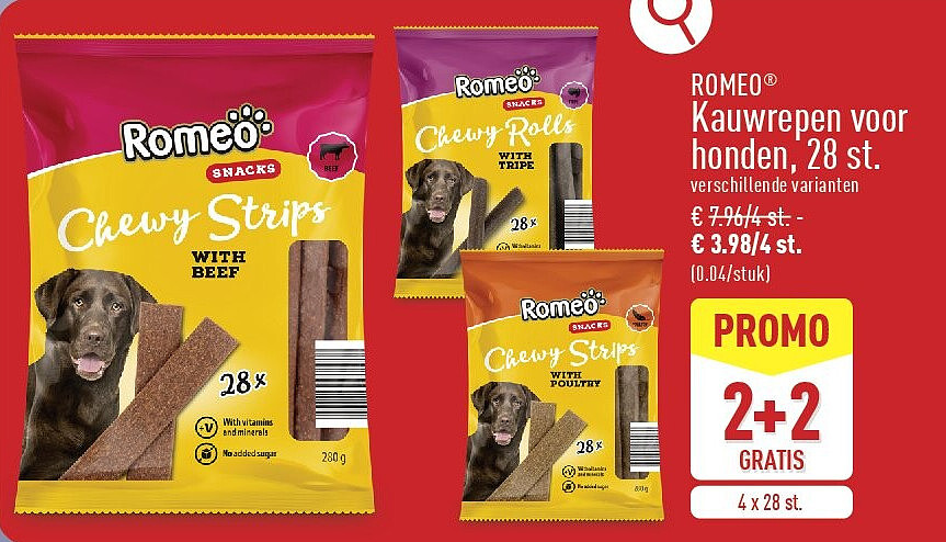 Kauwrepen voor honden, 28st.