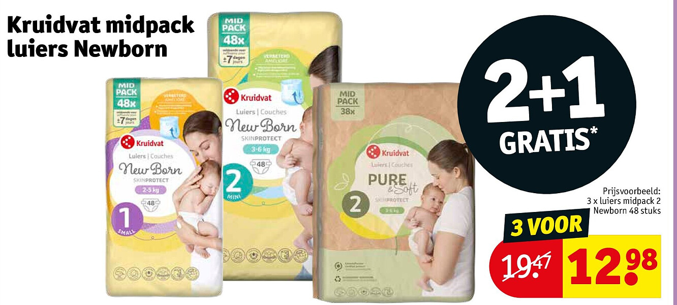Kruidvat midpack luiers Newborn