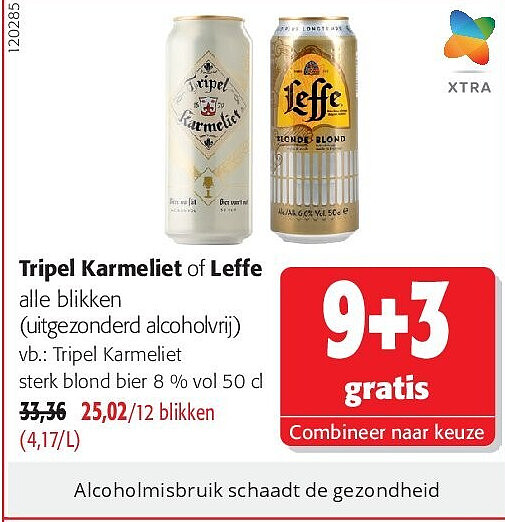 Tripel Karmeliet sterk blond bier 8 % vol 50 cl
