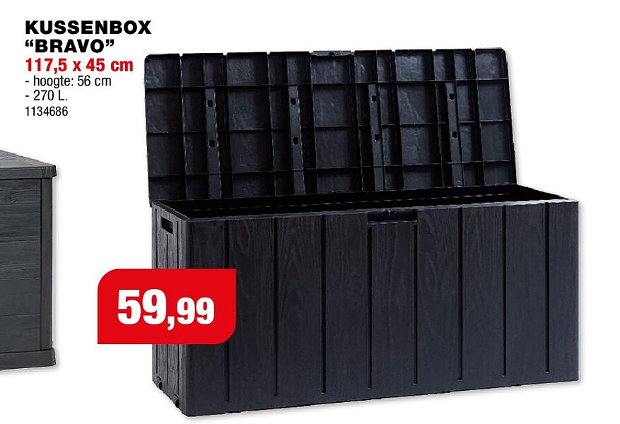 Bravo opbergbox antraciet