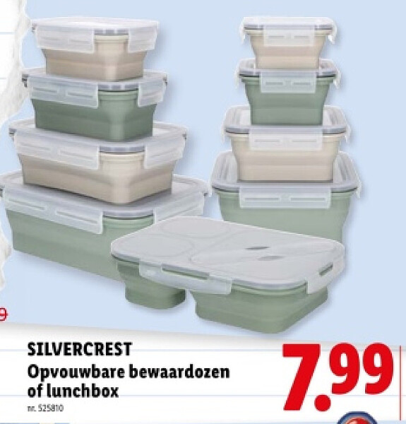 Opvouwbare bewaardozen of lunchbox