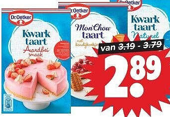 Dr. Oetker kwark of Monchou taart