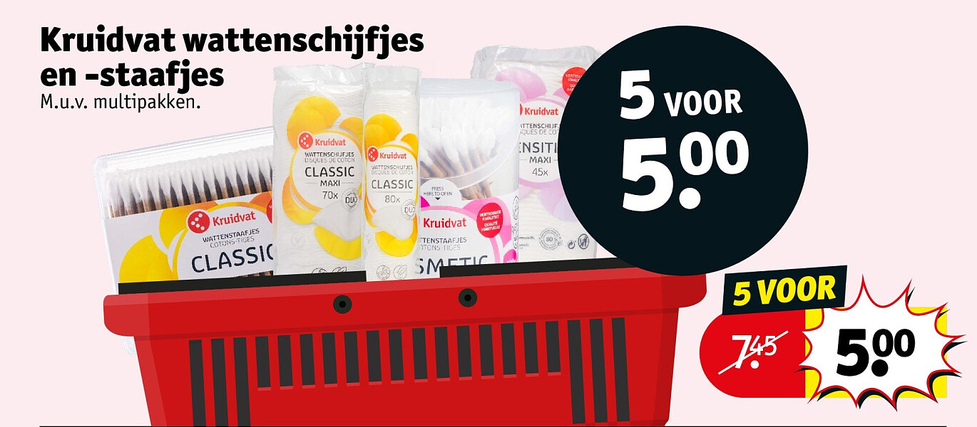 Kruidvat wattenschijfjes en -staafjes
