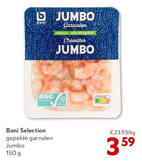Boni Selection gepelde garnalen Jumbo 150 g