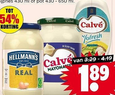 Hellmann's of Calvé mayonaise