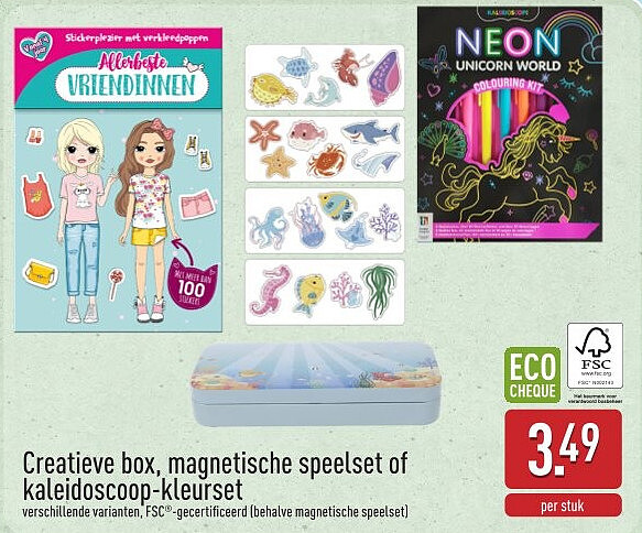 Creatieve box, magnetische speelset of kaleidoscoop-kleurset