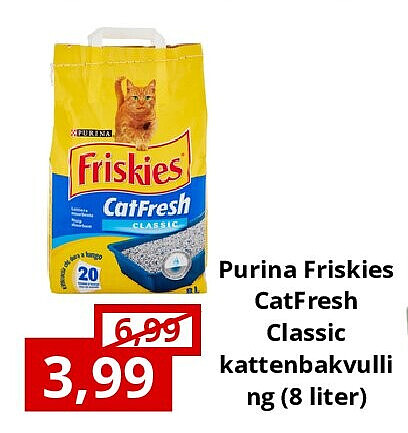Purina Friskies CatFresh Classic kattenbakvulli ng (8 liter)