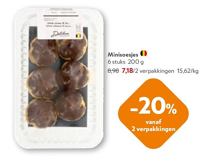 Minisoesjes 6 stuks 200 g