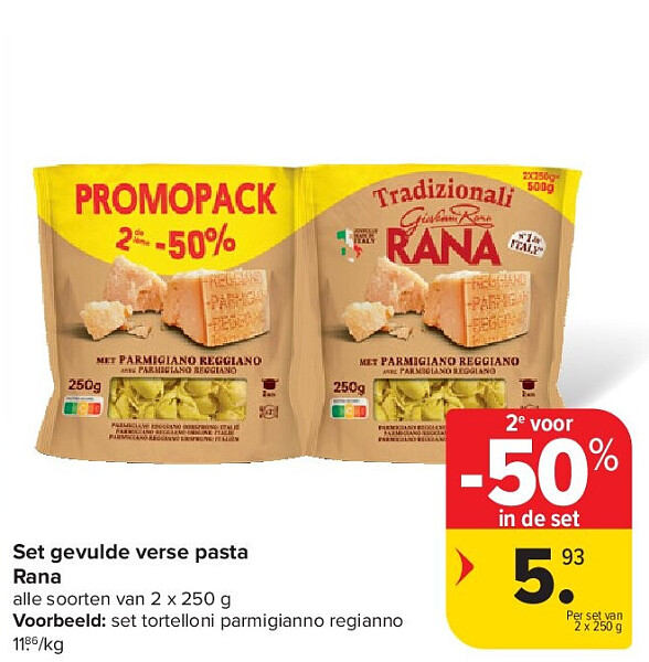 Set gevulde verse pasta Rana