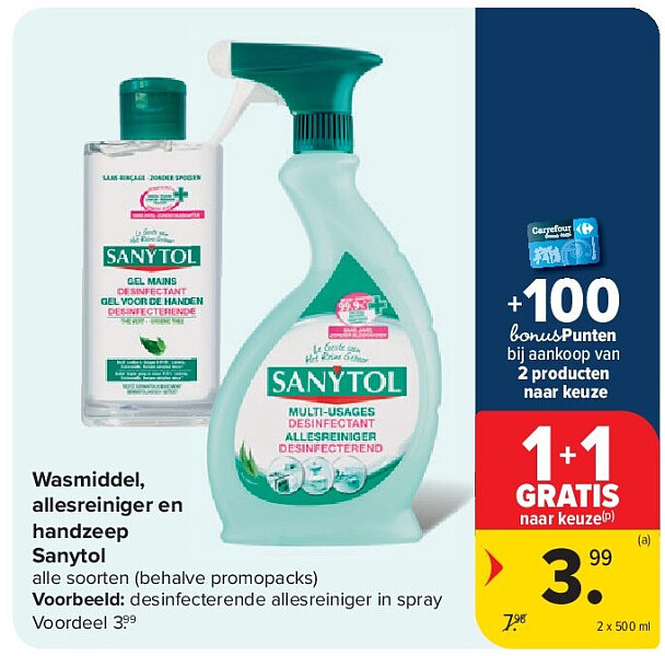 Wasmiddel, allesreiniger en handzeep Sanytol