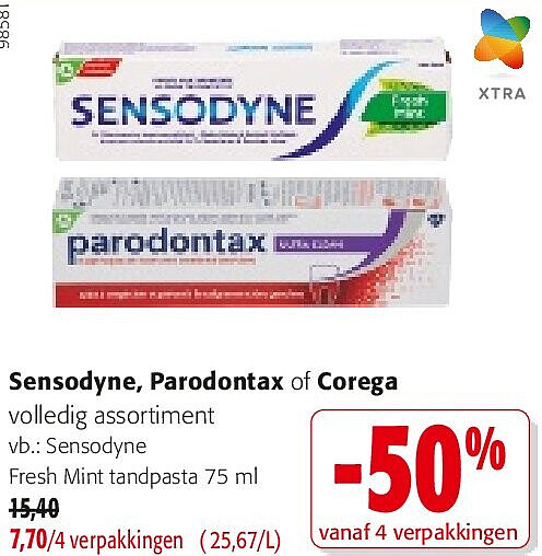 Sensodyne, Parodontax of Corega