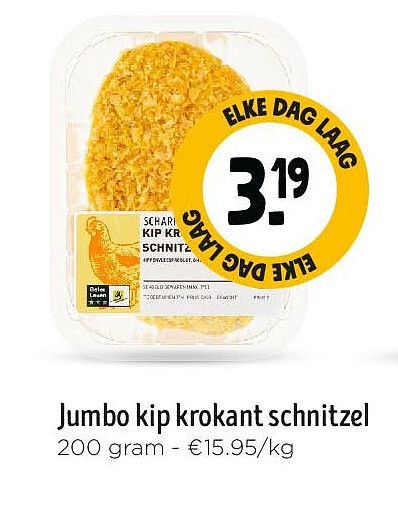 Jumbo kip krokant schnitzel