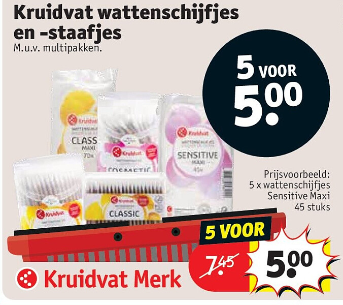 Kruidvat wattenschijfjes en -staafjes