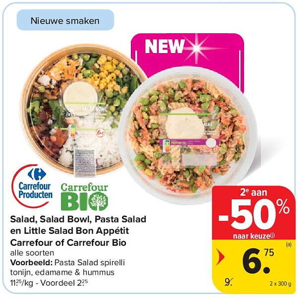 Salad, Salad Bowl, Pasta Salad en Little Salad Bon Appétit Carrefour of Carrefour Bio