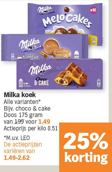 Milka koek