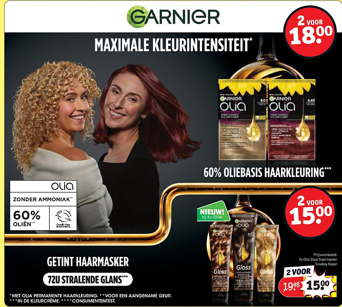 2x Olia Gloss haarmasker Cowboy Koper