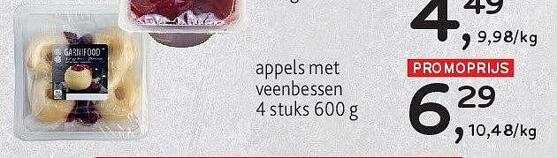 appels met veenbessen 4 stuks 600 g