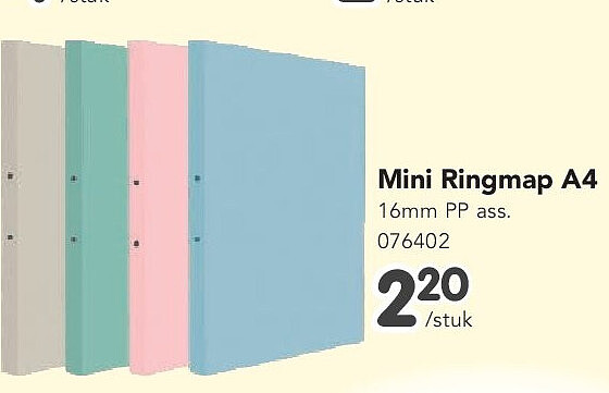 Mini Ringmap A4 16mm PP ass. 076402