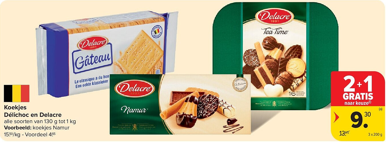 Koekjes Délichoc en Delacre