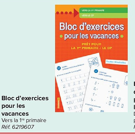 Bloc d’exercices pour les vacances