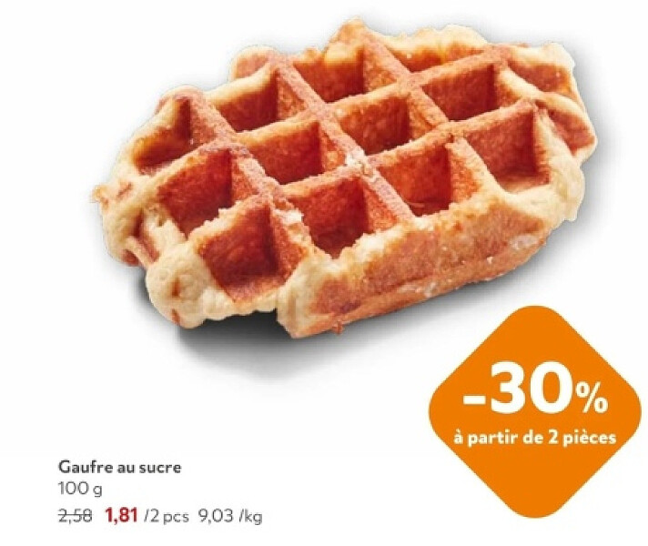 Gaufre au sucre 100 g
