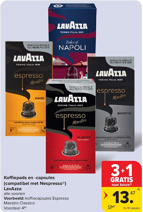 Koffiepads en -capsules (compatibel met Nespresso®) LavAzza