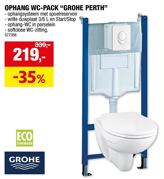 OPHANG WC-PACK “GROHE PERTH”