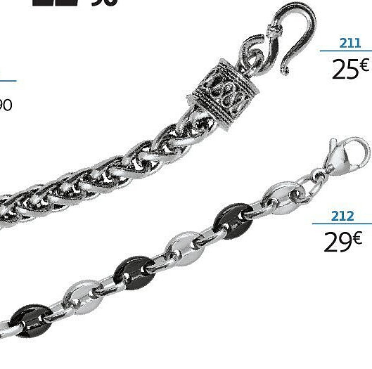 Bracelet acier - 21,5 cm