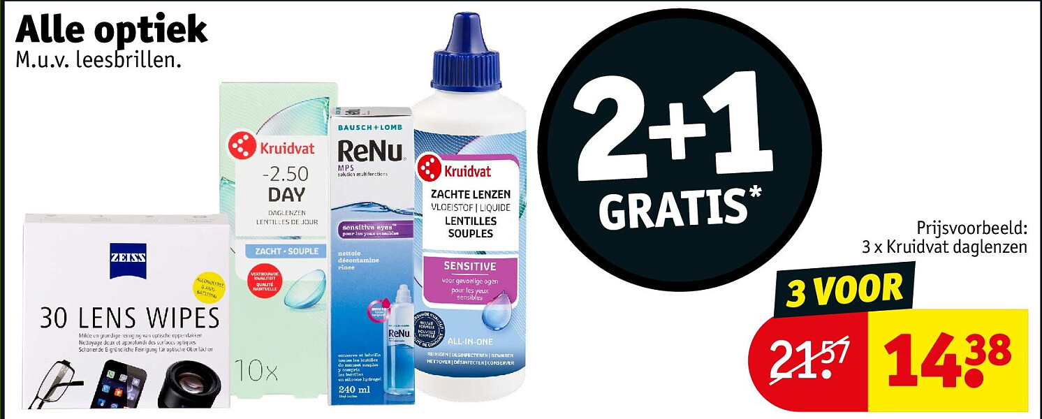 3 x Kruidvat daglenzen