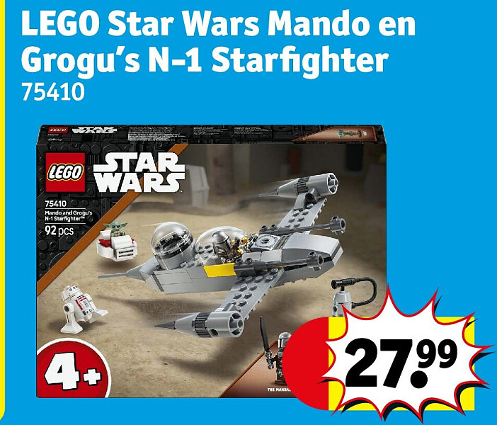 LEGO Star Wars Mando en Grogu’s N-1 Starfighter