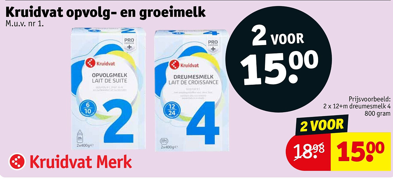 Kruidvat opvolg- en groeimelk