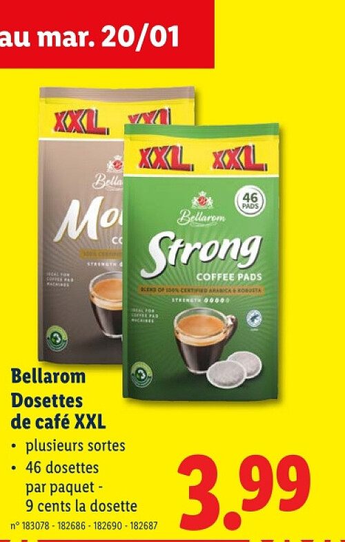 Dosettes de café XXL