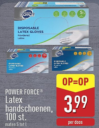 Latex handschoenen, 100st.