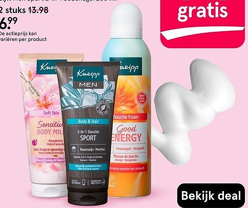 Kneipp bad, douche, hand en body