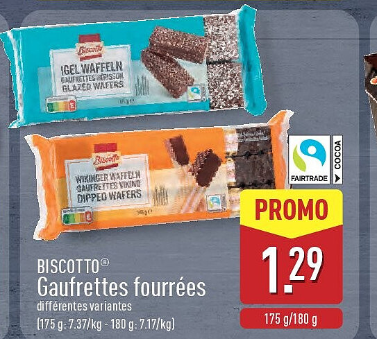 Gaufrettes fourrées