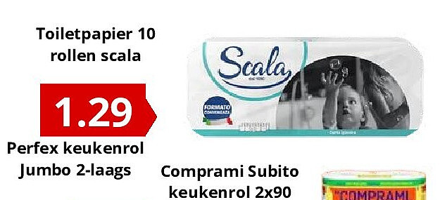 Toiletpapier 10 rollen scala