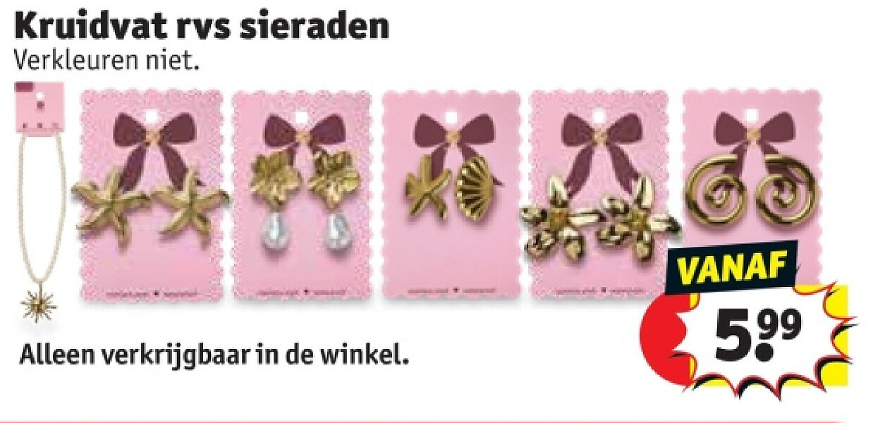 Kruidvat rvs sieraden