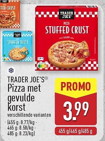 Pizza met gevulde korst