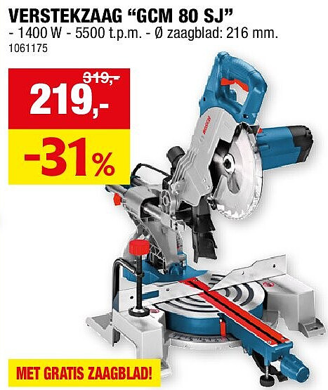 VERSTEKZAAG “GCM 80 SJ”