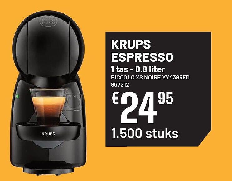 KRUPS ESPRESSO 1 tas - 0.8 liter