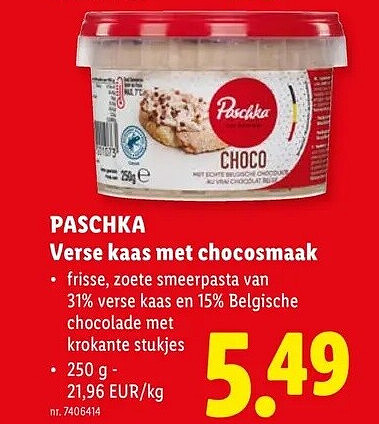 Verse kaas met chocosmaak