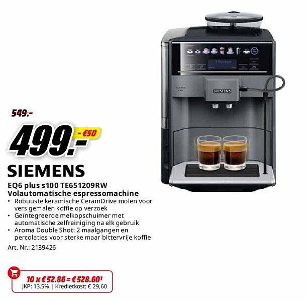 EQ6 plus s100 TE651209RW Volautomatische espressomachine
