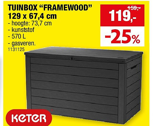 TUINBOX “FRAMEWOOD” 129 x 67,4 cm