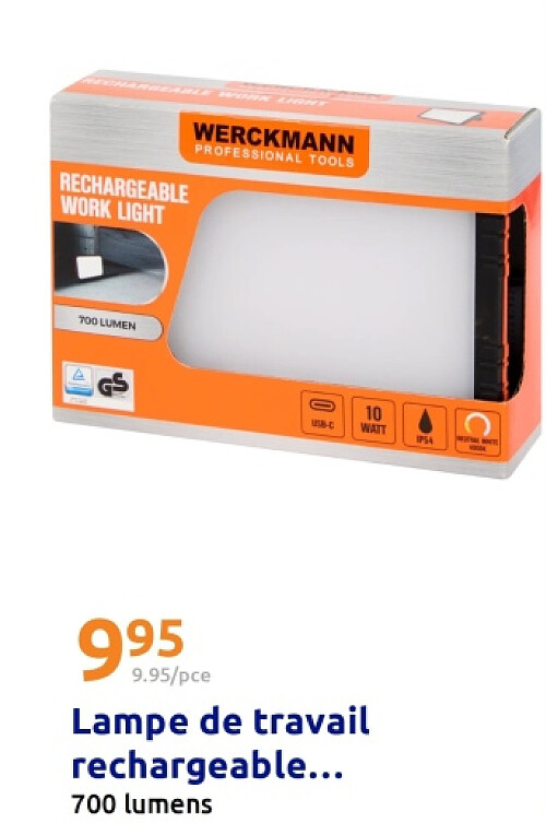 Lampe de travail rechargeable Werckmann
