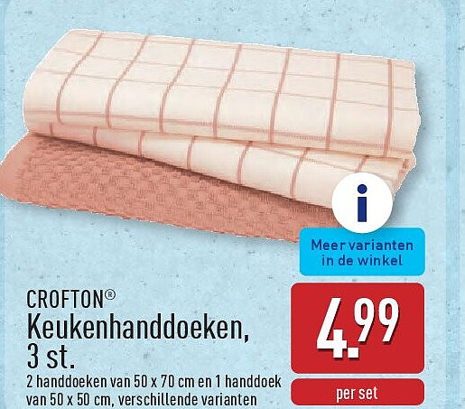 Keukenhanddoeken, 3st.