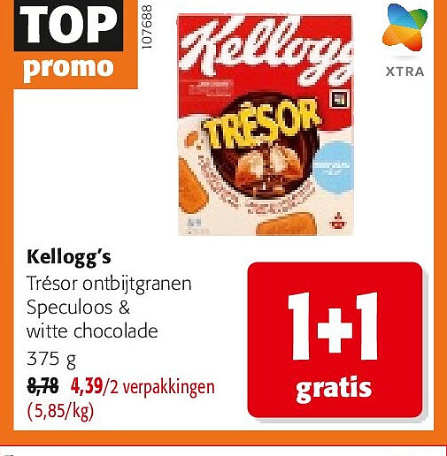 Kellogg’s Trésor ontbijtgranen Speculoos & witte chocolade 375 g