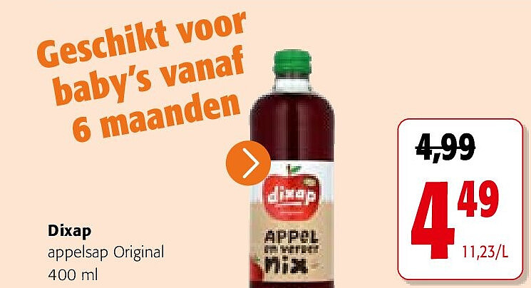 Dixap appelsap Original 400 ml